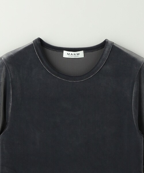 MARW UNITED ARROWS（マルゥ ユナイテッドアローズ）の「＜MARW UNITED ARROWS＞ベロア Tシャツ（Tシャツ/カットソー・レディース・ブラック/ライトグレー/ダークグレー・FREE）」の18枚目の写真