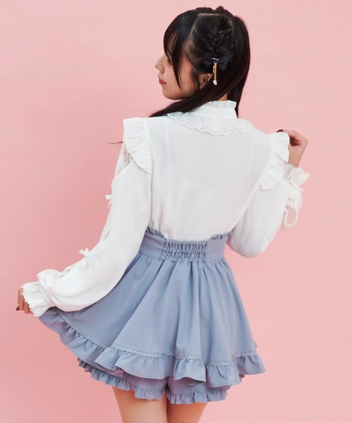 Secret Honey 袖スリット長袖ブラウス シークレットハニー Secret Honey 袖スリット長袖ブラウス