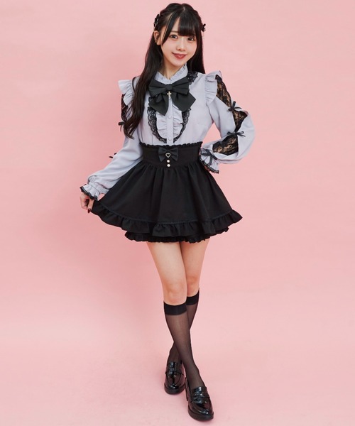 Secret Honey 袖スリット長袖ブラウス シークレットハニー Secret Honey 袖スリット長袖ブラウス