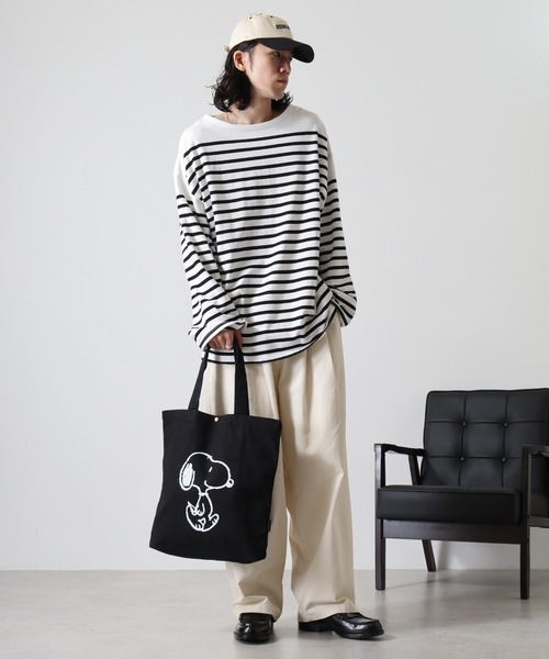 すー★　ヌビトートバッグ【Medium】 スヌーピー スクエアートートバッグ SNOOPY