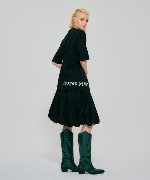 NOISE MAKER（ノイズメーカー）の「upside-down logo オーバーサイズTシャツ（Tシャツ/カットソー・レディース・ホワイト/ブラック・38/36）」の10枚目の写真