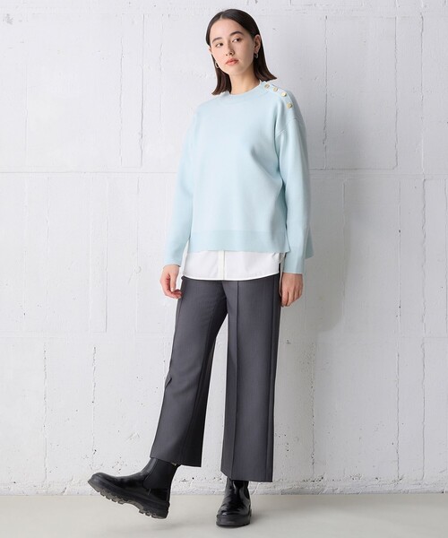 tシャツ 「洗える/抗菌防臭」シャツコンビレイヤードTシャツ レディース UNFILO tシャツ 「洗える/抗菌防臭」シャツコンビレイヤードT