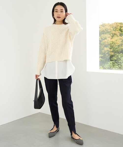 【洗える/抗菌防臭】シャツコンビレイヤードTシャツ（Tシャツ/カットソー）｜UNFILO（アンフィーロ）