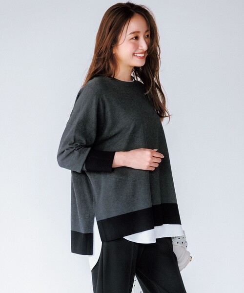 【洗える/抗菌防臭】シャツコンビレイヤードTシャツ（Tシャツ/カットソー）｜UNFILO（アンフィーロ）