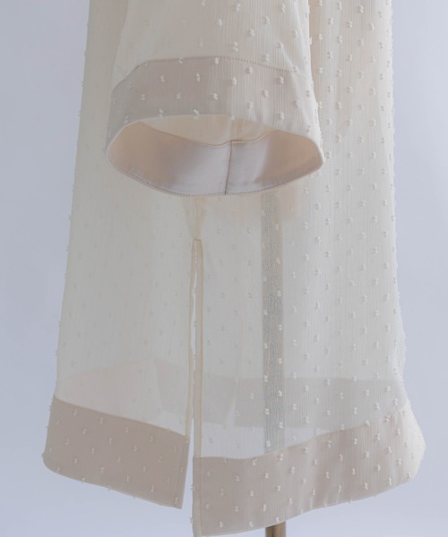 EN NEUME(エンノイム)の「Sheer Dot Tunic(シャツ/ブラウス・レディース・アイボリー/ブラック・FREE)」の6枚目の写真