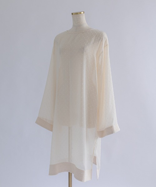 EN NEUME(エンノイム)の「Sheer Dot Tunic(シャツ/ブラウス・レディース・アイボリー/ブラック・FREE)」の13枚目の写真