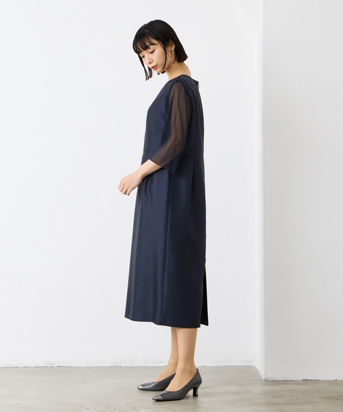 AIMER（エメ）の「袖シフォンシャンタンタイトラインドレス 結婚