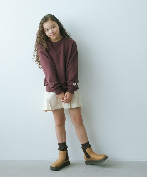 green label relaxing（グリーンレーベルリラクシング）の「TJ 裏毛 クルーネック プルオーバー / トレーナー / キッズ  140cm-160cm（スウェット・キッズ・ナチュラル/ブラック/ライトブルー/ワインレッド・140cm/160cm/150cm）」の5枚目の写真