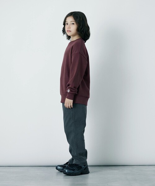 green label relaxing（グリーンレーベルリラクシング）の「TJ 裏毛 クルーネック プルオーバー / トレーナー / キッズ  140cm-160cm（スウェット・キッズ・ナチュラル/ブラック/ライトブルー/ワインレッド・140cm/160cm/150cm）」の8枚目の写真