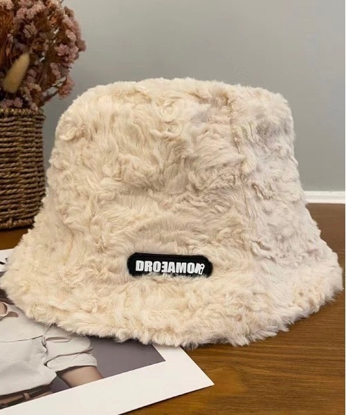 Burner（バーナー）の「【OKUOKU　0909】バケットハット　シンプル　もこもこ oku-bosi-743550092473-5（ハット・レディース・オフホワイト/ライトベージュ・M）」の7枚目の写真