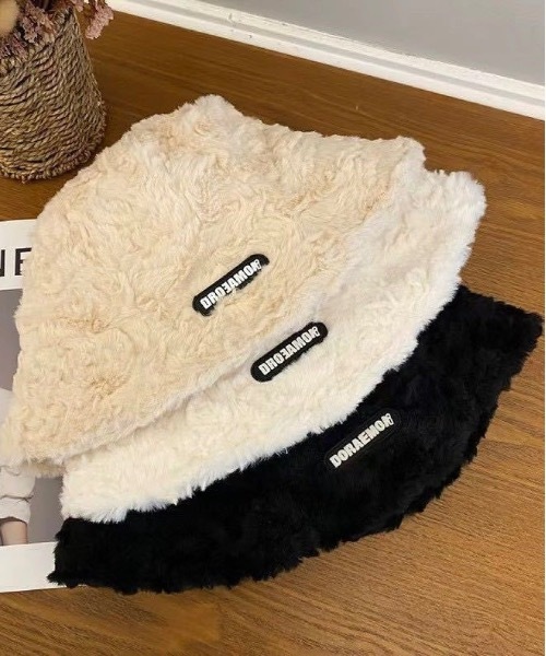 Burner（バーナー）の「【OKUOKU　0909】バケットハット　シンプル　もこもこ oku-bosi-743550092473-5（ハット・レディース・オフホワイト/ライトベージュ・M）」の8枚目の写真