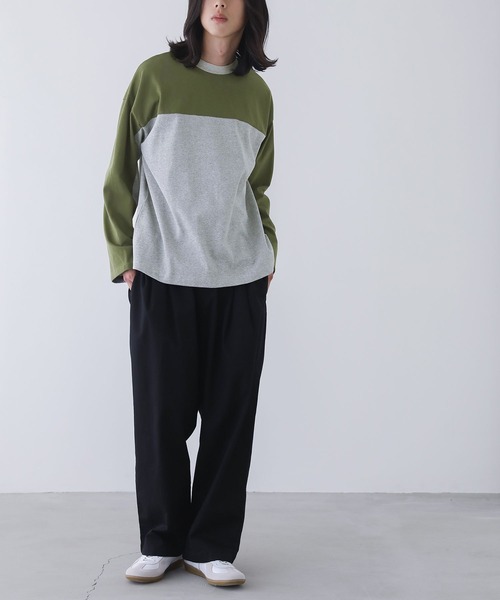 n'OrLABEL（ノアールレーベル）の「『配色クルーネックカットソー』（Tシャツ/カットソー・メンズ・ブラック/グレー・M/L）」の10枚目の写真