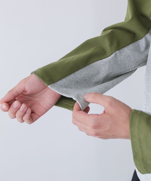 n'OrLABEL（ノアールレーベル）の「『配色クルーネックカットソー』（Tシャツ/カットソー・メンズ・ブラック/グレー・M/L）」の13枚目の写真