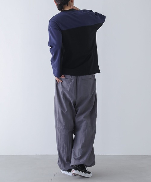 n'OrLABEL（ノアールレーベル）の「『配色クルーネックカットソー』（Tシャツ/カットソー・メンズ・ブラック/グレー・M/L）」の7枚目の写真