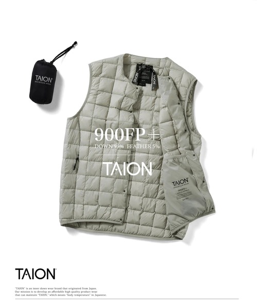 TAION（タイオン）の「【TAION(タイオン)】〈ユニセックス〉マウンテン アクティブ クルーネック ライトダウンベスト（ダウンベスト・メンズ・ブラック/ダークオリーブ/チャコールグレー/ダークネイビー/ライトグレー/レッド系その他3・XS/S/M/L/XL）」の21枚目の写真