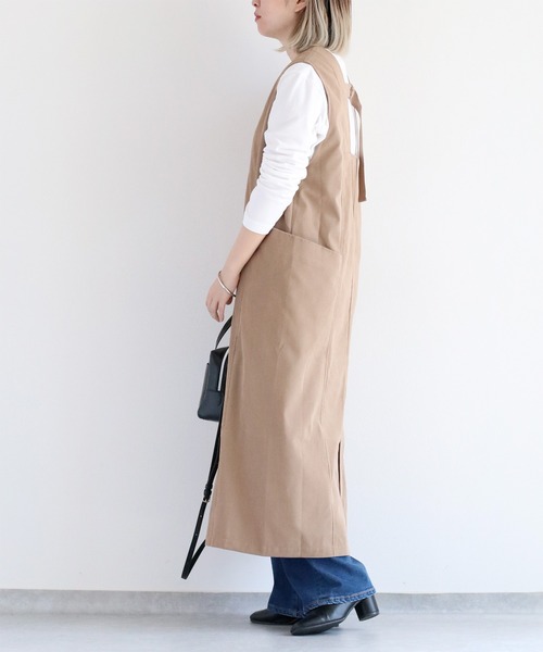 cepo(セポ)の「バックベルトジャンパースカート(ワンピース・レディース・ブラック/ベージュ/ブラウン・M)」の20枚目の写真