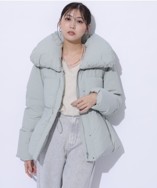 【専用】マイストラーダ　ミドルダウンコート　36 ピンクベージュ Mystrada（マイストラーダ）の「ビックカラーパデットコート