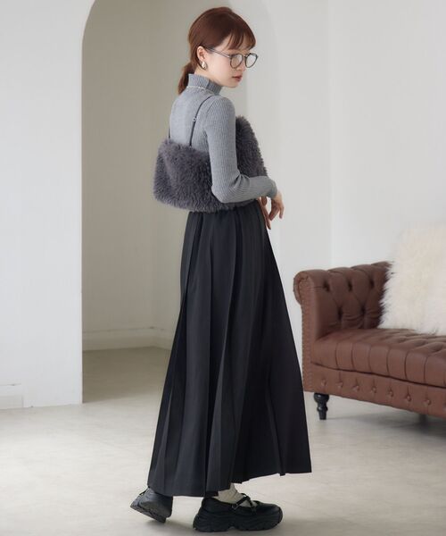 RETRO GIRL（レトロガール）の「ボアビスチェ（キャミソール・レディース・ライトグレー/ブラウン・FREE）」の4枚目の写真