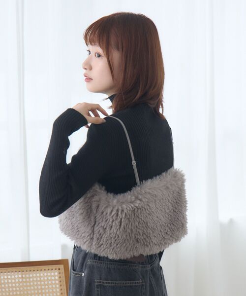 RETRO GIRL（レトロガール）の「ボアビスチェ（キャミソール・レディース・ライトグレー/ブラウン・FREE）」の10枚目の写真