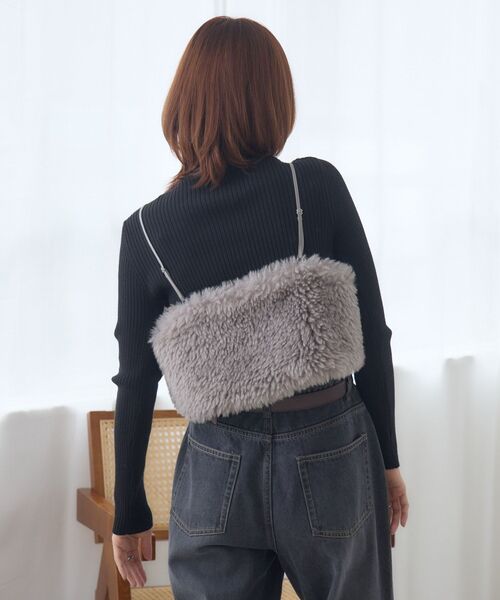 RETRO GIRL（レトロガール）の「ボアビスチェ（キャミソール・レディース・ライトグレー/ブラウン・FREE）」の11枚目の写真