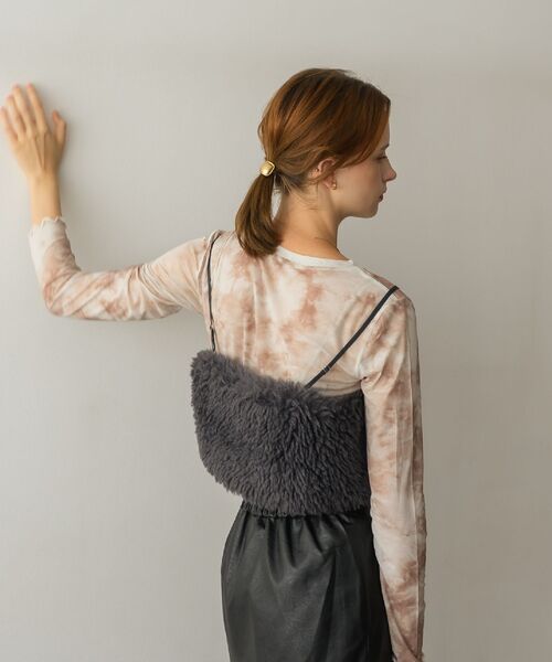 RETRO GIRL（レトロガール）の「ボアビスチェ（キャミソール・レディース・ライトグレー/ブラウン・FREE）」の16枚目の写真