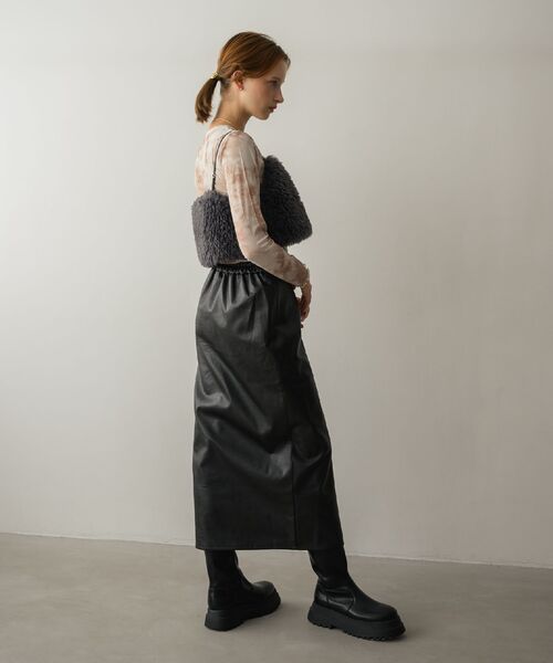 RETRO GIRL（レトロガール）の「ボアビスチェ（キャミソール・レディース・ライトグレー/ブラウン・FREE）」の18枚目の写真