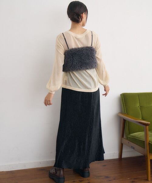 RETRO GIRL（レトロガール）の「ボアビスチェ（キャミソール・レディース・ライトグレー/ブラウン・FREE）」の22枚目の写真