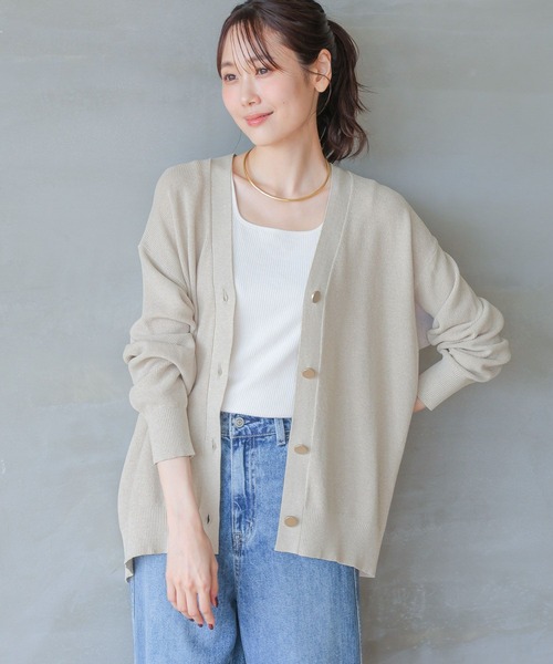 セール】スッキレイVネックカーディガン/115573（カーディガン/ボレロ