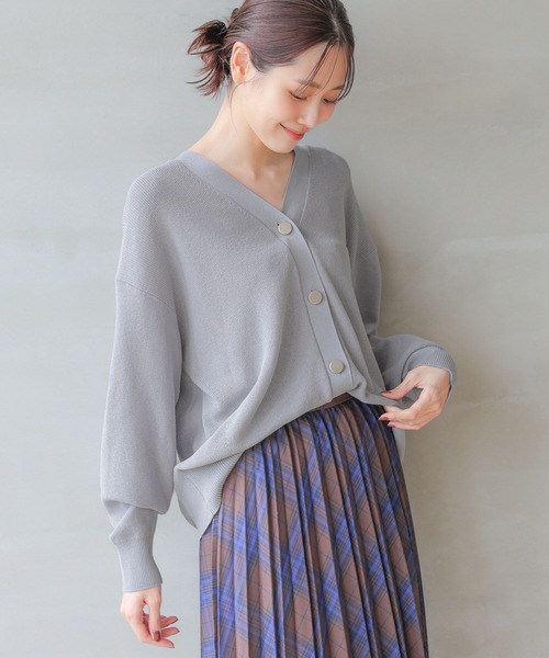 セール】スッキレイVネックカーディガン/115573（カーディガン/ボレロ