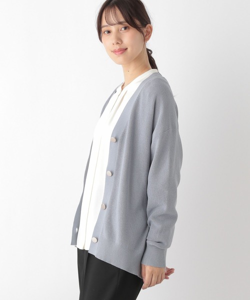 国内発送/関税込【BALENCIAGA】グレー Vネック カーディガン BALENCIAGA(バレンシアガ) カーディガン(レディース) - 海外通販