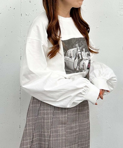 archives(アルシーヴ)の「アソートプリントロンT(Tシャツ/カットソー・レディース・ホワイト×ブラック/ホワイト×レッド/ホワイト×グリーン・MEDIUM)」の19枚目の写真