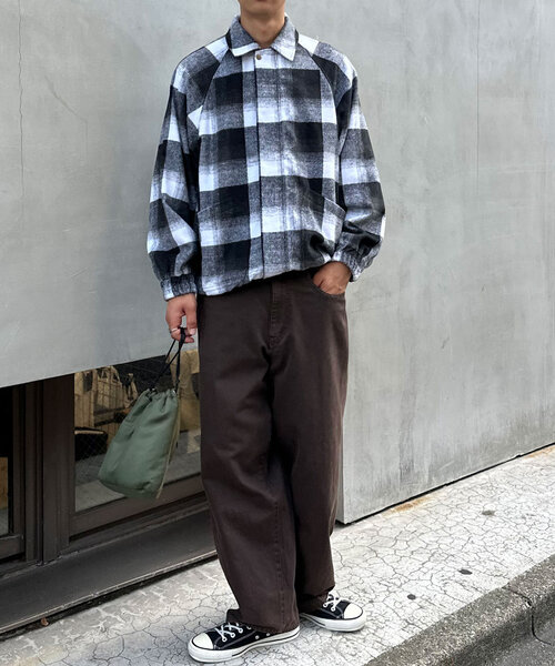 CIAOPANIC（チャオパニック）の「シャギーチェックブルゾン（ブルゾン・レディース・ブラック/ネイビー/ブラウン・ONE SIZE）」の14枚目の写真