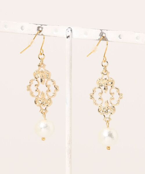 VIBGYOR（ヴィブジョー）の「【MUURABBTI】コットンパールのエレガントピアス(MA)（ピアス（両耳用）・レディース・ゴールド・FREE）」の2枚目の写真