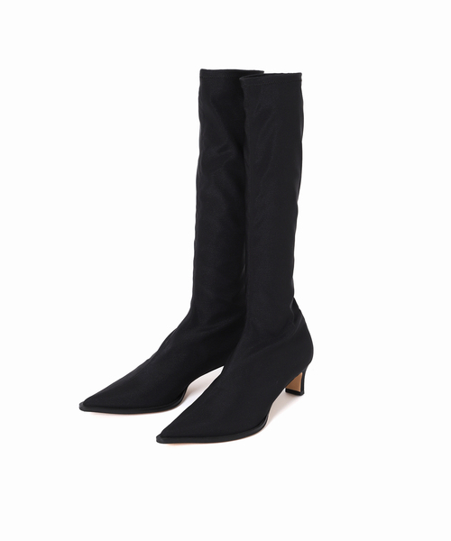 JANE SMITH / JOHN SMITH(ジェーンスミスジョンスミス)の「【JANE SMITH】POINTED TOE STRETCH LONG BOOT:ブーツ(ブーツ・レディース・ブラック・36/38/37)」の6枚目の写真