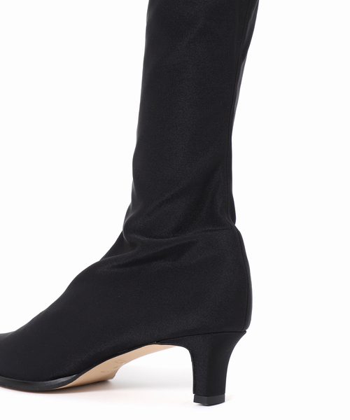 JANE SMITH / JOHN SMITH(ジェーンスミスジョンスミス)の「【JANE SMITH】POINTED TOE STRETCH LONG BOOT:ブーツ(ブーツ・レディース・ブラック・36/38/37)」の2枚目の写真