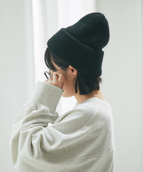 un dix cors(アンディコール)の「メランジリブニットワッチ(ハット・レディース・グレー/ブラック・FREE)」の14枚目の写真