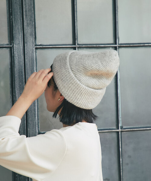 un dix cors(アンディコール)の「メランジリブニットワッチ(ハット・レディース・グレー/ブラック・FREE)」の5枚目の写真
