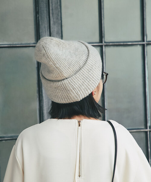 un dix cors(アンディコール)の「メランジリブニットワッチ(ハット・レディース・グレー/ブラック・FREE)」の6枚目の写真