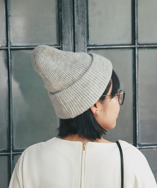un dix cors(アンディコール)の「メランジリブニットワッチ(ハット・レディース・グレー/ブラック・FREE)」の7枚目の写真