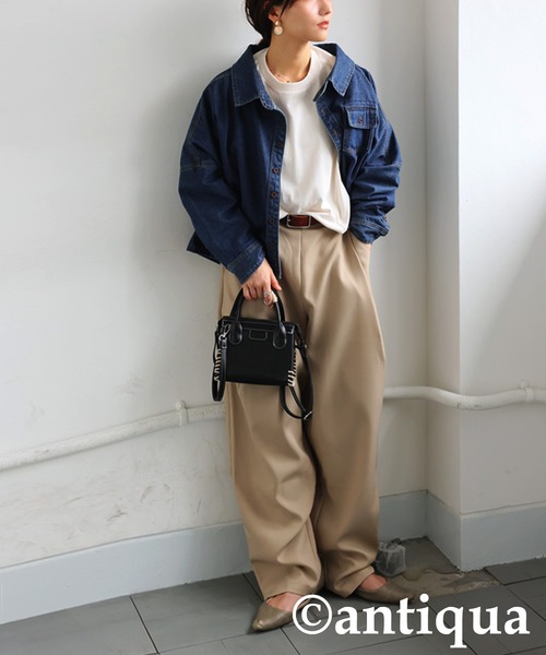 antiqua(アンティカ)の「バスクデザイントップス(Tシャツ/カットソー・レディース・ブルー/ブラック/ホワイト・ONESIZE)」の22枚目の写真