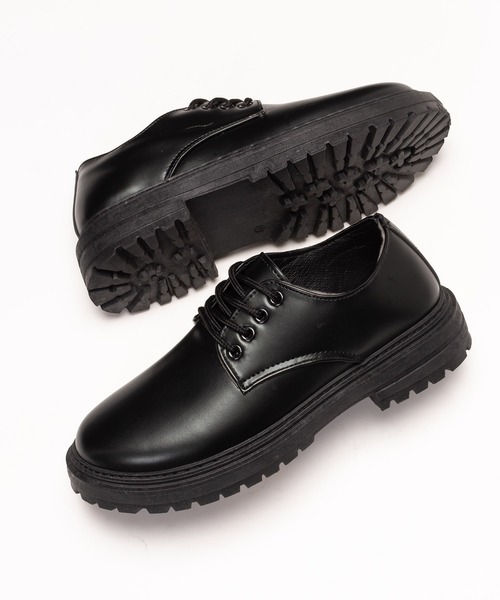 SVEC（シュベック）の「4ホール レースアップシューズ / チャンキーソール オックスフォード（ドレスシューズ・メンズ・ブラック系その他/ブラック・44/40/39/41/42/43）」の5枚目の写真