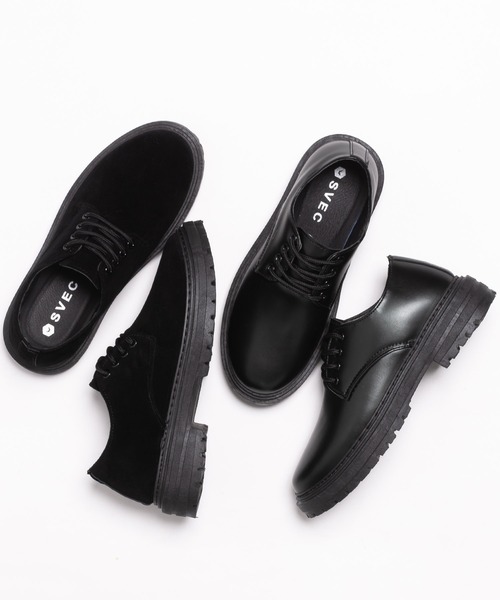 SVEC（シュベック）の「4ホール レースアップシューズ / チャンキーソール オックスフォード（ドレスシューズ・メンズ・ブラック系その他/ブラック・44/40/39/41/42/43）」の17枚目の写真