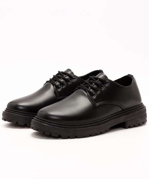 SVEC（シュベック）の「4ホール レースアップシューズ / チャンキーソール オックスフォード（ドレスシューズ・メンズ・ブラック系その他/ブラック・44/40/39/41/42/43）」の22枚目の写真