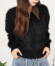 ROOPTOKYO | 襟付きダブルジップシャギーニット(ニット/セーター)