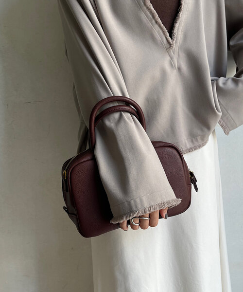 DouDou（ドゥドゥ）の「2WAYボストンBAG（ショルダーバッグ・レディース・ブラウン/ブラック・FREE）」の8枚目の写真