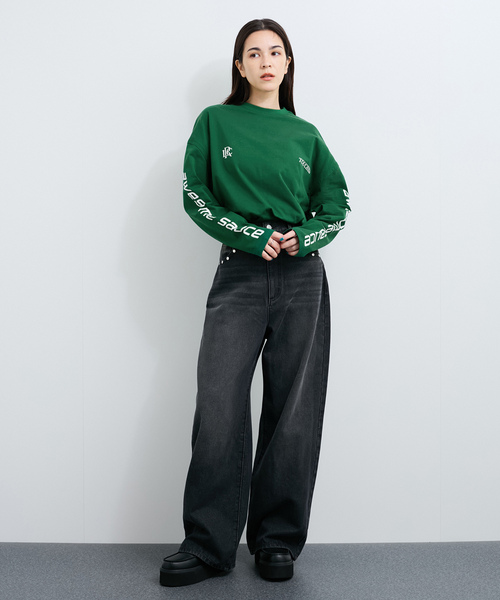 le cercle ADAM ET ROPE'(ルセルクルアダムエロペ)の「ロゴTシャツ(Tシャツ/カットソー・レディース・グリーン/ホワイト系その他/ホワイト/チャコールグレー・FREE)」の7枚目の写真