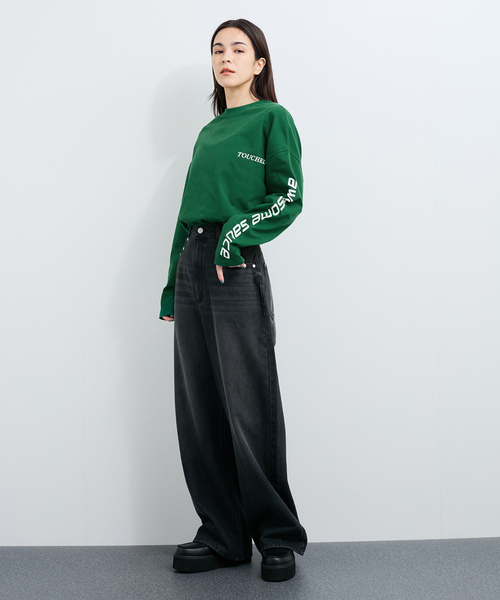le cercle ADAM ET ROPE'(ルセルクルアダムエロペ)の「ロゴTシャツ(Tシャツ/カットソー・レディース・グリーン/ホワイト系その他/ホワイト/チャコールグレー・FREE)」の8枚目の写真
