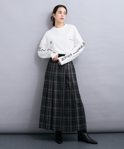 le cercle ADAM ET ROPE'(ルセルクルアダムエロペ)の「ロゴTシャツ(Tシャツ/カットソー・レディース・グリーン/ホワイト系その他/ホワイト/チャコールグレー・FREE)」の9枚目の写真