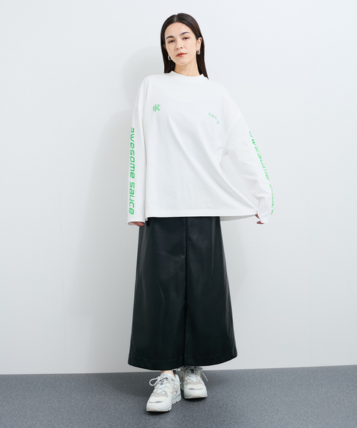 le cercle ADAM ET ROPE'(ルセルクルアダムエロペ)の「ロゴTシャツ(Tシャツ/カットソー・レディース・グリーン/ホワイト系その他/ホワイト/チャコールグレー・FREE)」の11枚目の写真