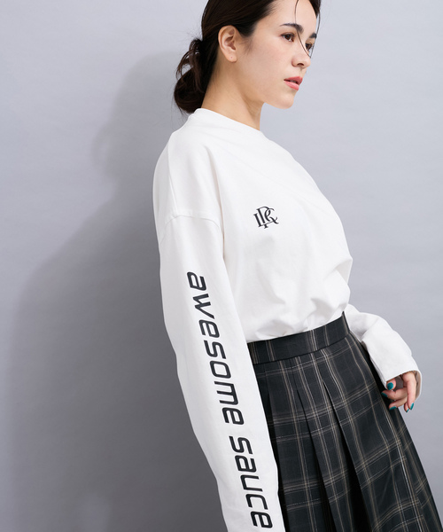 le cercle ADAM ET ROPE'(ルセルクルアダムエロペ)の「ロゴTシャツ(Tシャツ/カットソー・レディース・グリーン/ホワイト系その他/ホワイト/チャコールグレー・FREE)」の14枚目の写真